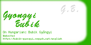 gyongyi bubik business card