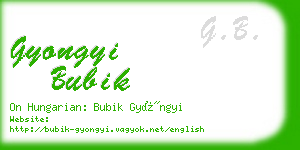 gyongyi bubik business card